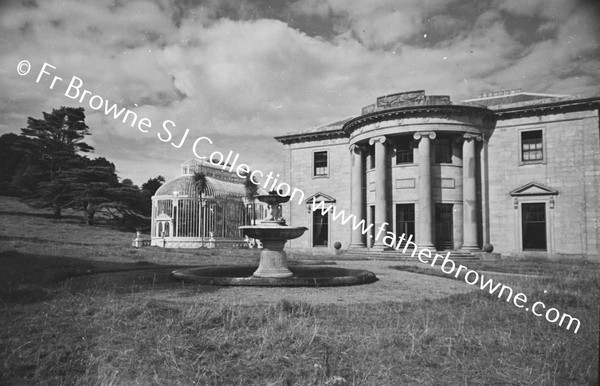 BALLYFIN HOUSE CONSERVATORY LIBRARY FOUNTAIN